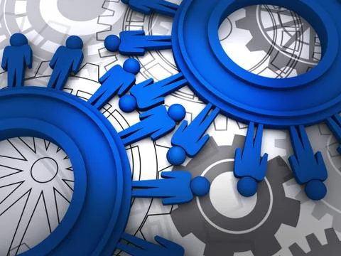 People cogs Stock Illustration