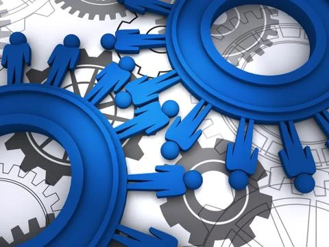 People cogs Stock Illustration