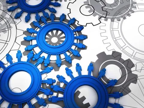 People cogs Stock Illustration