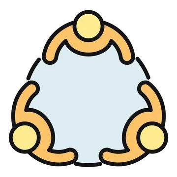 People collaborating in a circle teamwork concept icon イラスト素材