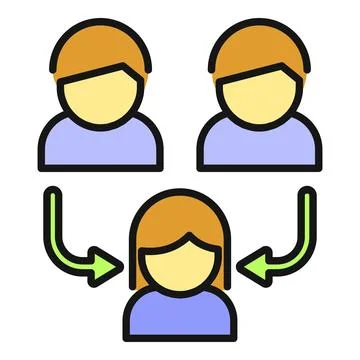 People collaborating in a communication network icon 스톡 일러스트