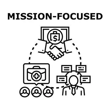 People collaborating on core mission objectives strategy Stock Illustration