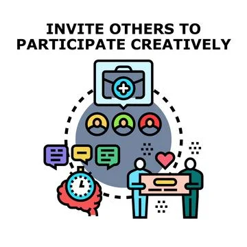 People collaborating on creative projects and ideas Stock Illustration