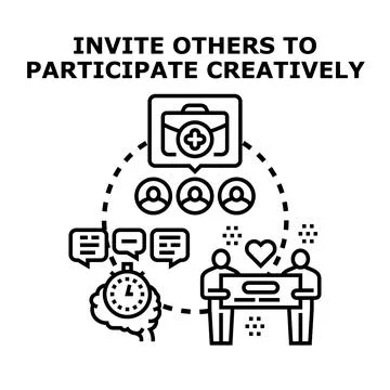 People collaborating on creative projects and ideas Stock Illustration