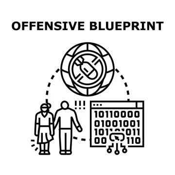 People collaborating on digital blueprint preventing global conflict Stockillustratie