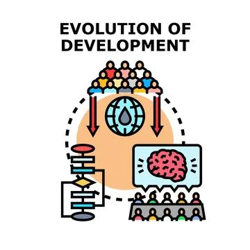 People collaborating on global development and problem solving process Ilustração Stock