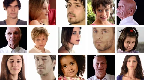 People, collage Stock Footage 32548798