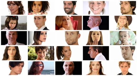 People, collage Stock Footage 34817070