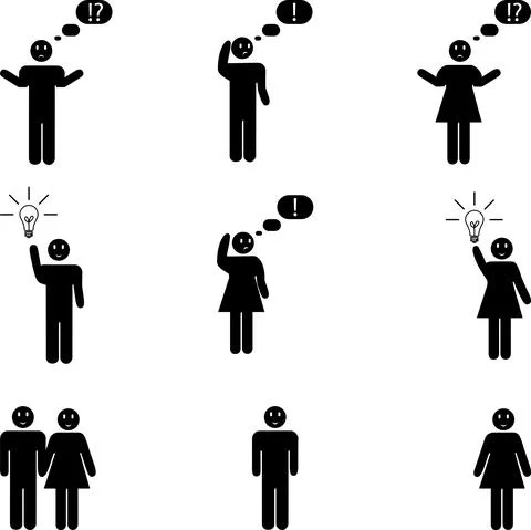 People, Collection, Logo, Icon Stock Illustration