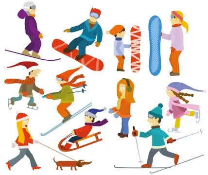 People collection (Winter) Stock Illustration