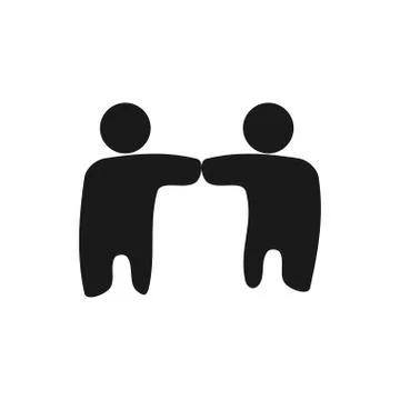 People Commitment Teamwork Together Black Logo 스톡 일러스트