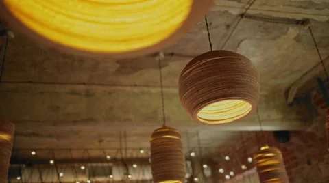 People communicate in a bar with a nice interior Stock Footage 67532054