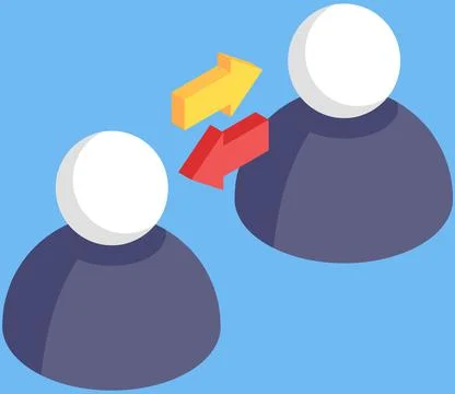 People communicate sharing data and news in social media. Virtual network symbol Stock Illustration