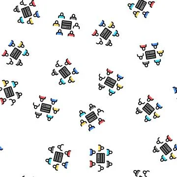 People communicate throguh server vector seamless pattern Stock Illustration