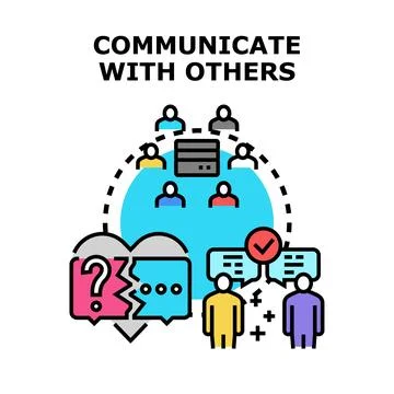 People communicating and collaborating for success Stock Illustration