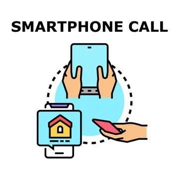 People communicating and controlling smart home devices digitally Stock Illustration