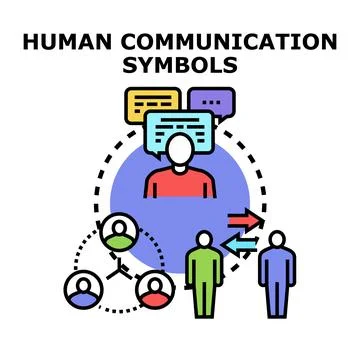 People communicating and networking with messages Stock Illustration