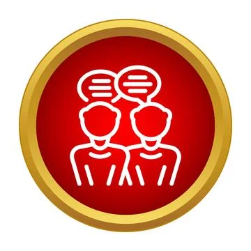 People communicating chat dialogue speech bubble icon Stock Illustration