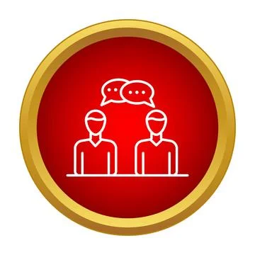 People communicating chat speech bubble icon concept Stock Illustration