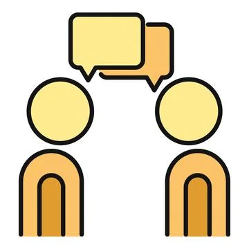 People communicating chat speech bubble icon concept Ilustração Stock