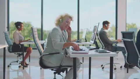 People communicating with clients Stock Footage 164575774
