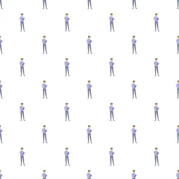 People communicating with digital tablet device seamless pattern Stock Illustration