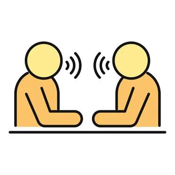 People communicating, discussing, and interacting with dialogue Stock Illustration