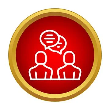 People communicating having conversation with speech bubbles icon Stock Illustration