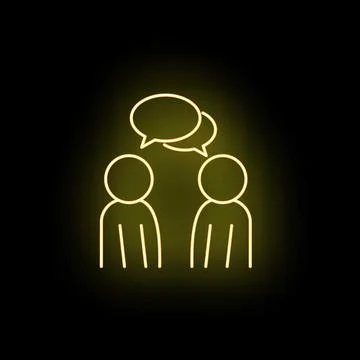 People communicating having a conversation with speech bubbles Stock Illustration
