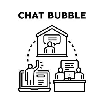 People communicating online, collaborating virtually, and learning remotely Illustrazione stock