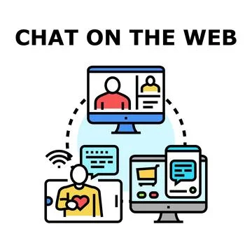 People communicating online using diverse digital devices Stock Illustration
