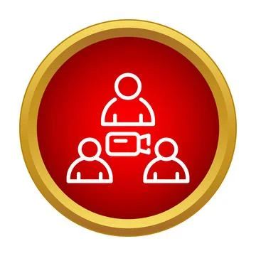People communicating online using video conferencing technology Stock Illustration