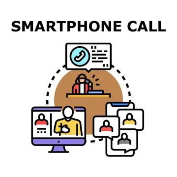 People communicating via smartphone, computer, and broadcast Stock Illustration