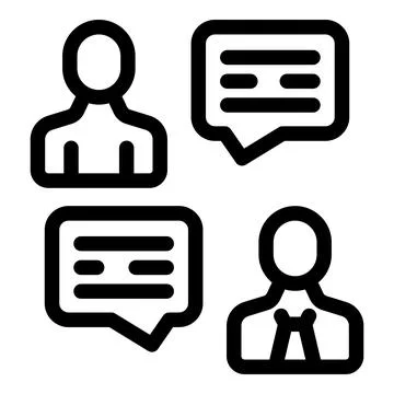 People communicating with speech bubbles exchanging information Stock Illustration