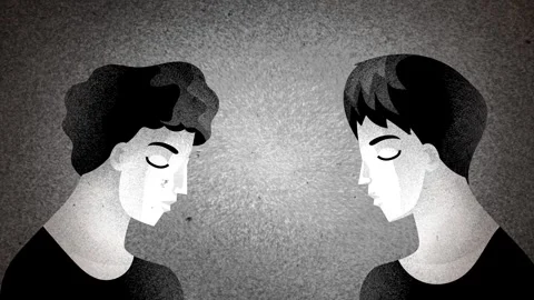 People communicating through telepathy 库存影片 342484061