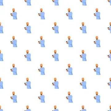 People communicating using smartphones seamless pattern Stock Illustration
