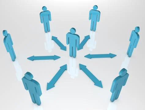 People Communication blue Stock Illustration