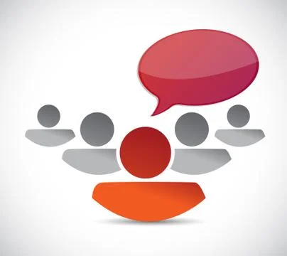 People communication concept. blank message Stock Illustration