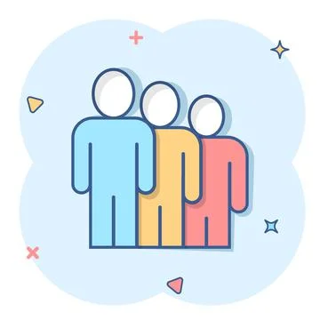 People communication icon in comic style. People cartoon vector illustration  Illustrazione stock