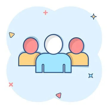 People communication icon in comic style. People cartoon vector illustration  Stock Illustration