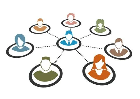 People communication Stock Illustration