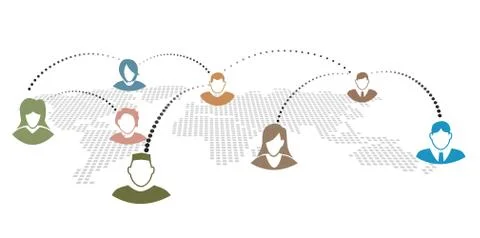 People communication Stock Illustration