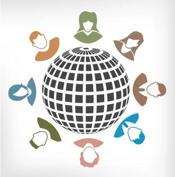 People communication Stock Illustration