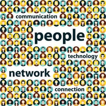 People communication Stock Illustration