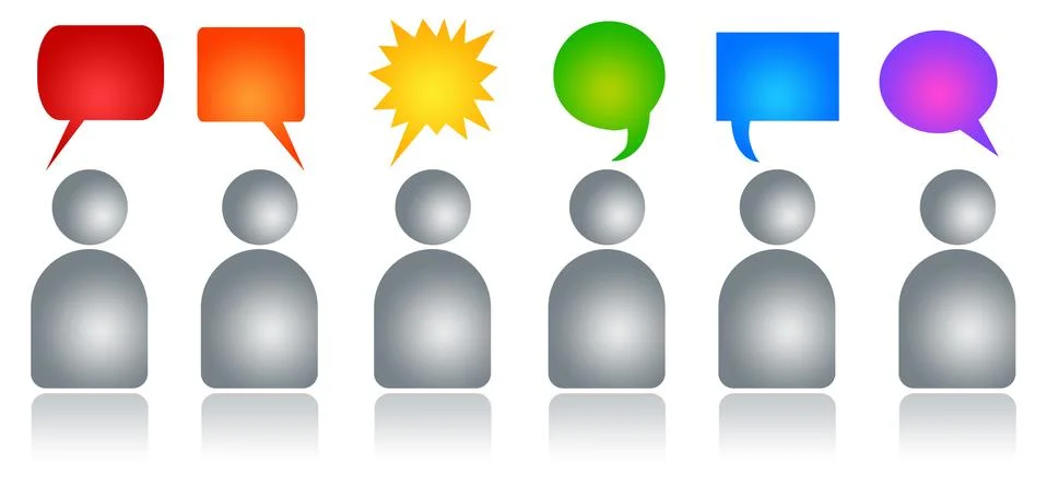 People communication Stock Illustration