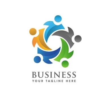 People community logo Stock Illustration
