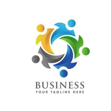 People community logo Stock Illustration