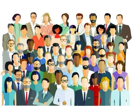 People community, team group  - vector illustration Stock Illustration