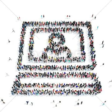 People  computer icon Illustrazione stock