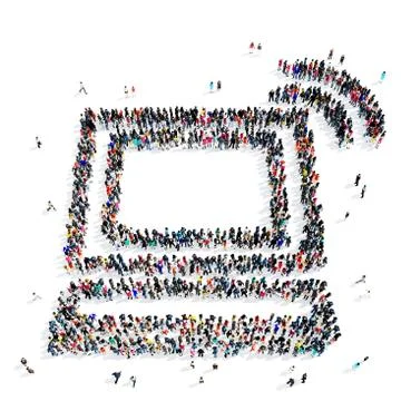 People computer icon Illustrazione stock